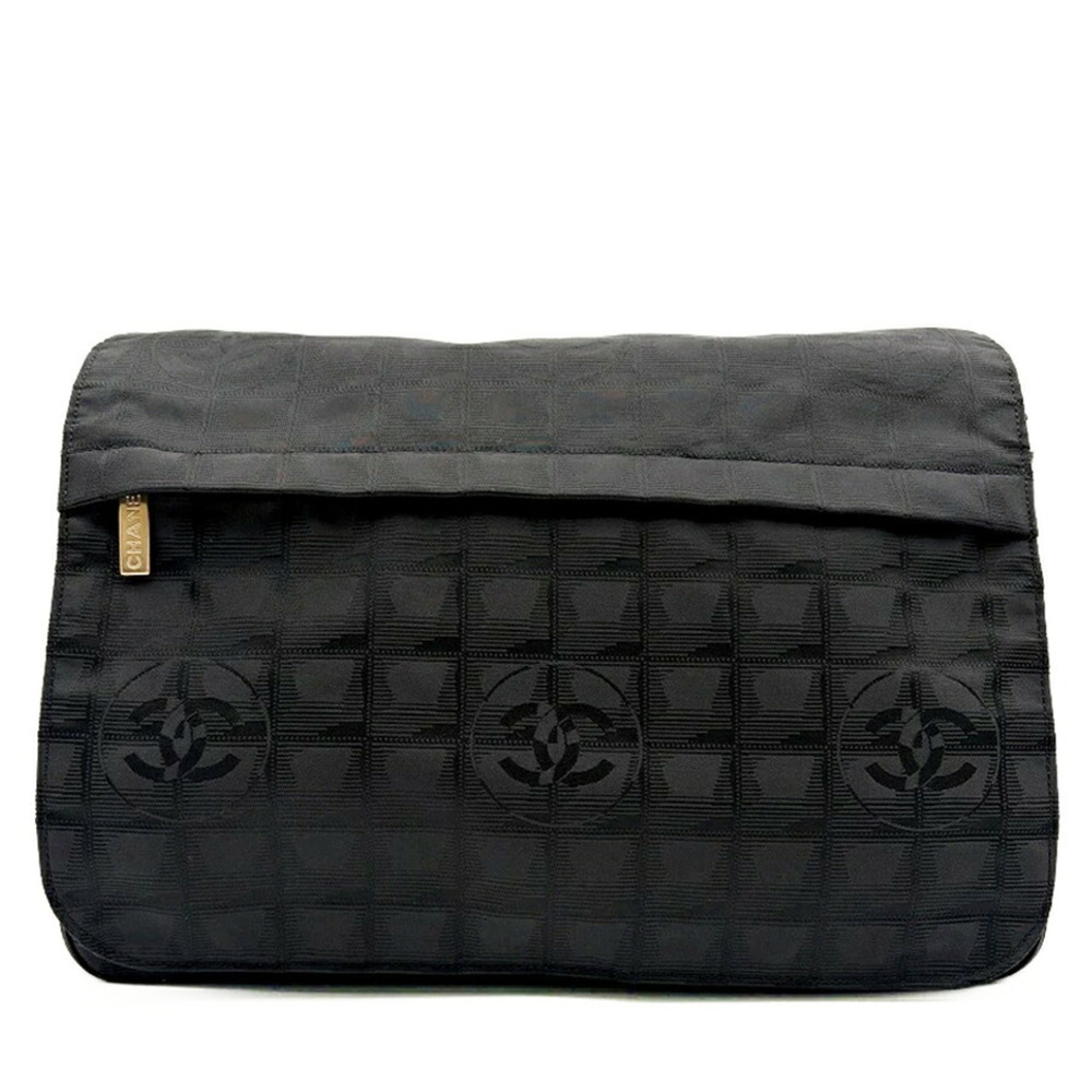 Chanel CHANEL Bag New Travel Line A29348 Nylon Jacquard Black